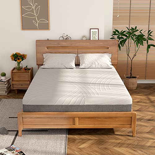 Giantex Memory Foam Mattress 8 Inch Full Size, Gel Infused and Bamboo Charcoal Foam for Cool Sleep, Medium Firm Mattress w-Convoluted Foam, Ventilated Hybrid Bed Mattress in a Box, 75L x 54W x 8H