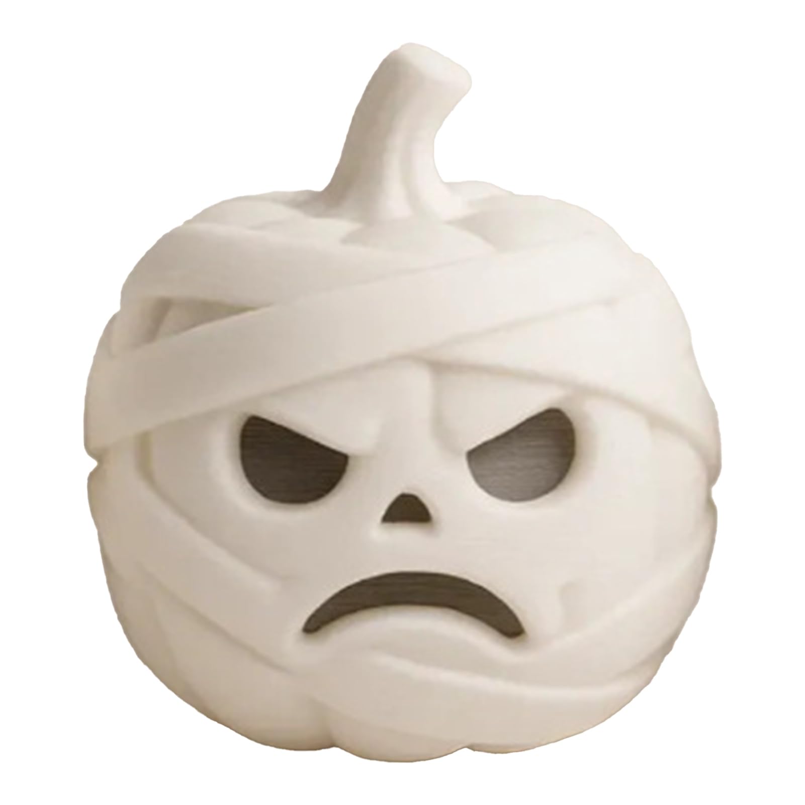 sugerou 3D Printed Mummy Pumpkin Skull Figurine for Halloween Decorations, Creative Funny Expressions Resin Statue Ornaments, Mini Desk Tabletop Decor, Holiday Party Gifts A
