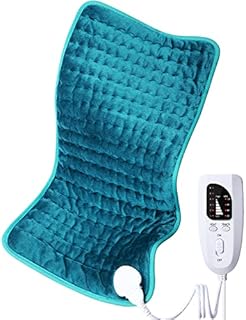 Electric Heating pad for Back/Shoulder/Neck/knee/leg Pain, Cramps and Arthritis Relief, 6 Fast Heating Settings, Auto-Off, Machine Washable, Moist Dry Heat Options, Extra Large 12