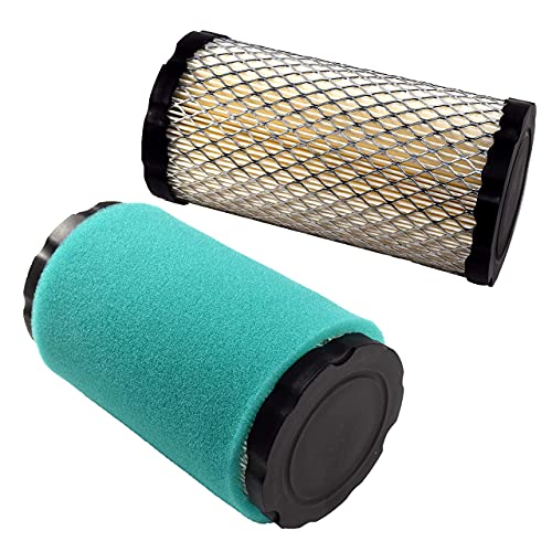 HQRP 2 Kit filtro de aire compatible con Craftsman YT3000 YS4500 LT2000 42' 46', Toro LX426, MTD ZT-42, Husvarna Tractores cortacésped con 19-21HP B&S Intek Motori, Medidor del Sol