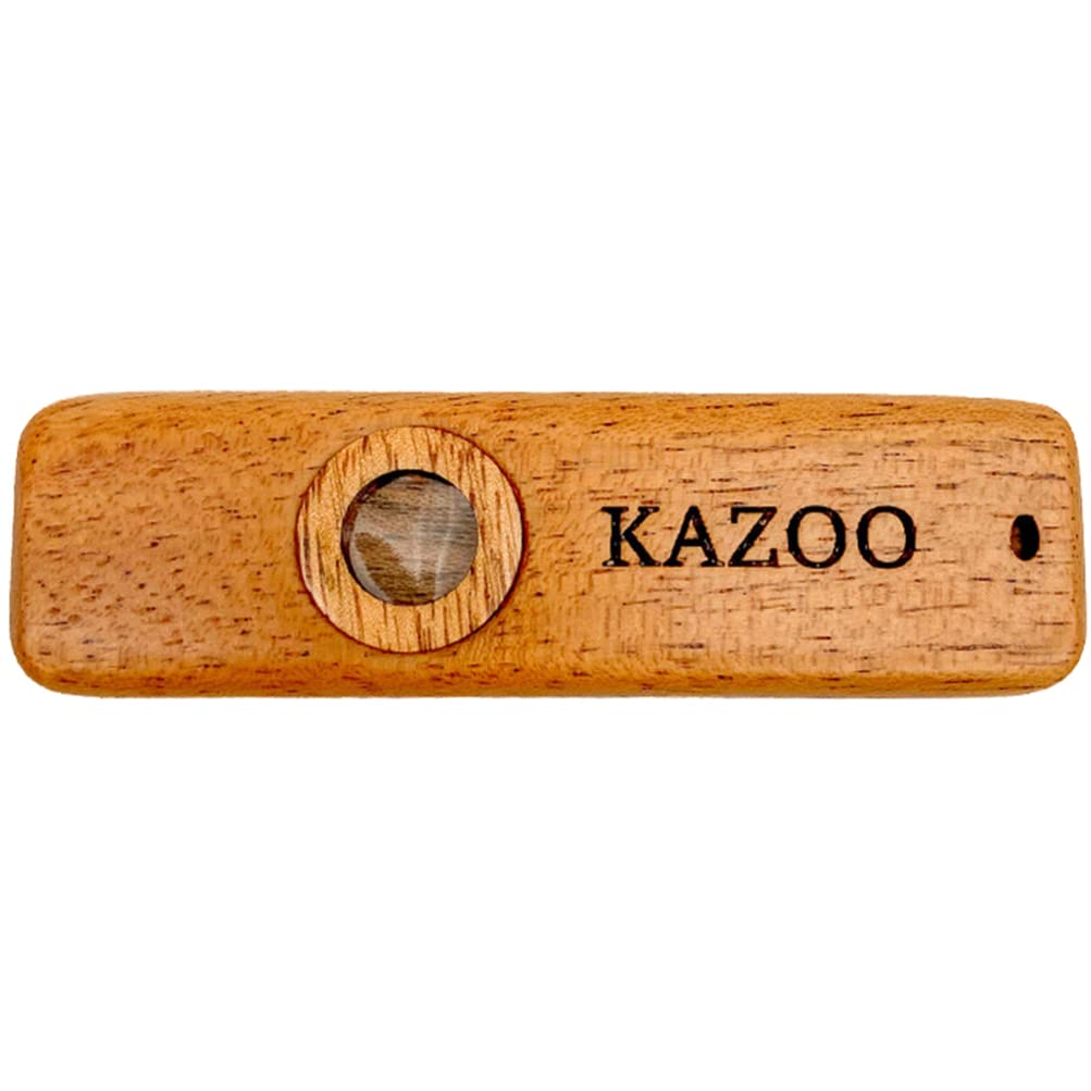 SUPVOX Wooden Kazoo Flute for Adults Boys and Girls Musical Instrument Guitar Ukulele Companion Easy to Play Kazoo Party Toy