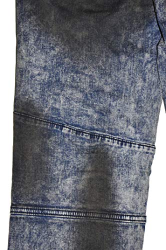 WT02 Men's Premium Washed Moto Biker Denim Pants4