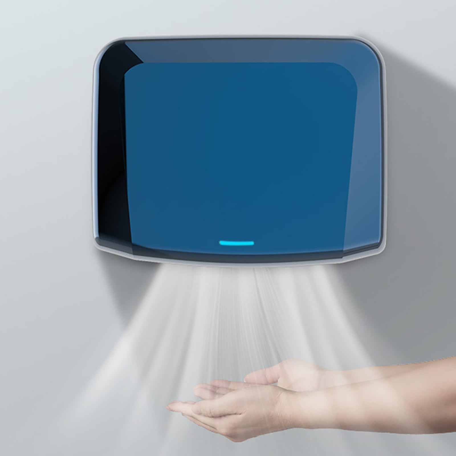 Asciugamani automatico, asciugatura rapida 10s, aria calda/fredda, montaggio a parete, per bagni pubblici, bagni
