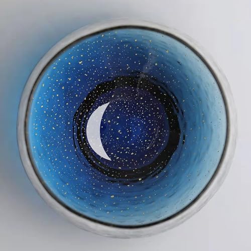 Set de 6 vasos de cristal sin plomo diseño cielo estrellado miniatura 6