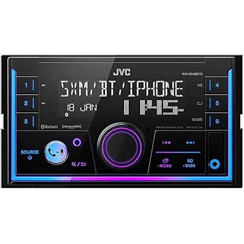 JVC KW-X840BTS Bluetooth Car Stereo Receiver with USB Port – AM/FM Radio, MP3 Player, Amazon Alexa Enabled - 1.5-line display - Double DIN – 13-Band EQ (Black)