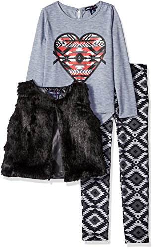 Limited Too Girls' 3 Piece Set T-Shirt, Vest, and Legging Pant