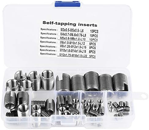 50 pcs Gewindeeinsätze 302 Edelstahl Innengewinde Selbstschneidende Gewindeeinsatz Set Gewinde Verstärken Repair Tool