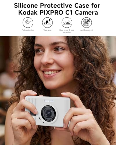Funda de silicona para cámara Kodak PIXPRO C1 blanca miniatura 2
