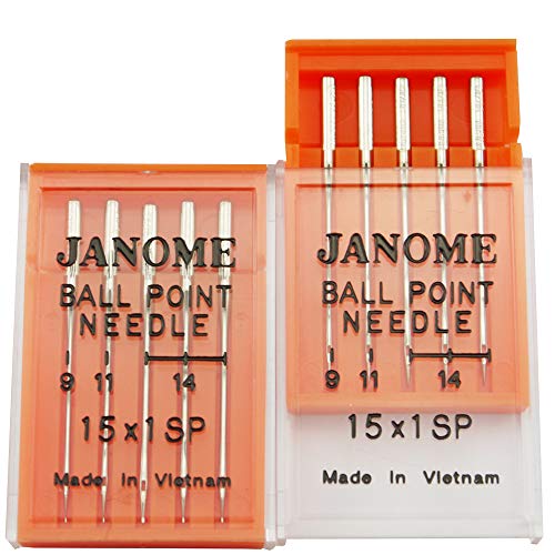 Aiguilles à bille 15 x 1SP Janome 990200000A pour tissus stretch