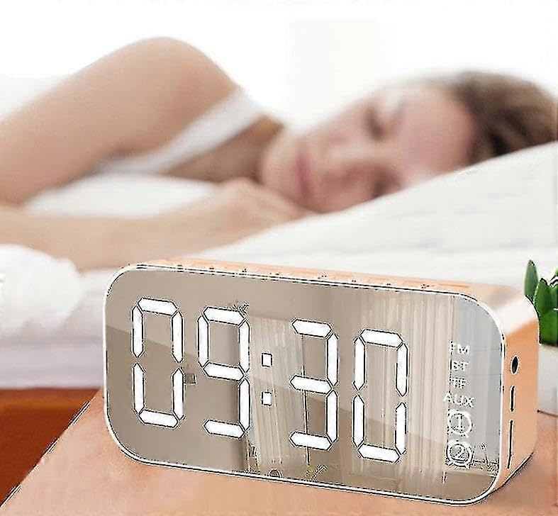 Haut-parleur Bluetooth avec réveil numérique LED et lampe - 4
