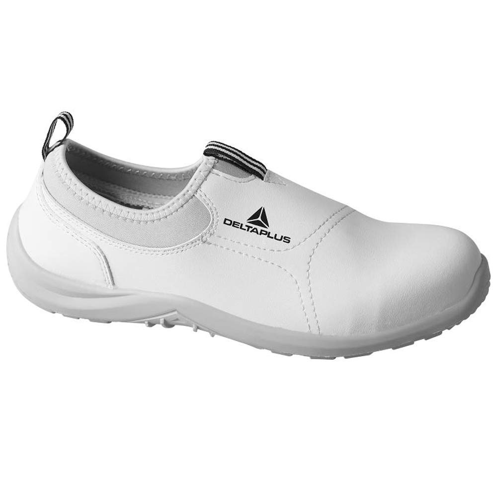 Delta Plus-Miami Mens/Womens Slip On Canvas Safety Steel Toe/Midsole S2 Shoes UK10 White