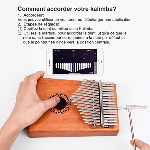 ZITFRI Kalimba Instrument Kalimba Pouce Piano 17 Cles Instrument de Musique du Monde Piano a Doigt Kalimba Africain pour… - Les Beatles, Paul McCartney, John Lennon, RIngo Starr, George Harrison ZITFRI Kalimba Instrument Kalimba Pouce Piano 17 Cles Instrument de Musique du Monde Piano a Doigt Kalimba Africain pour… – Image 5