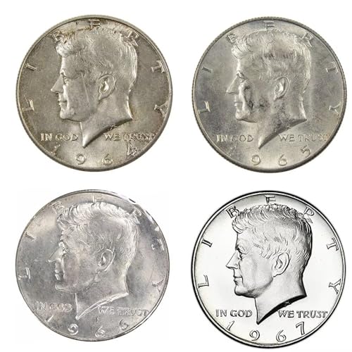1964 1965 1966 1967 Kennedy Half Dollars Coin - 4pcs Set Replica Coin Uncirculated US Coin