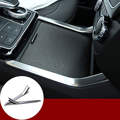 wroadavee Interior Console Water Cup Holder Frame Cover Trim for Mercedes-Benz GLS Class X166 2016-2019