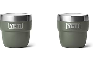 Yeti Rambler 4 oz Stackable Espresso Cup 2 Pack, Camp Green