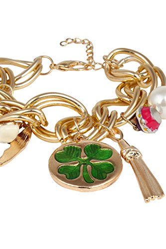 Shining Diva Multilayer Charm Bracelet, Stylish Design