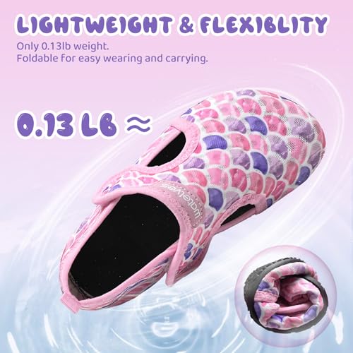 Image of WateLves Kids Water Shoes Toddler Girls Boys Barefoot Non-Slip Quick Dry Aqua Socks for Beach Swim Walking