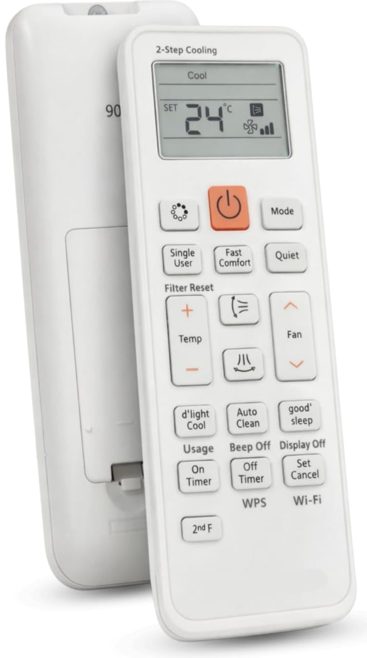 Original Air Conditioner Remote Control Compatible for Samsung Split AC [AC-90A]