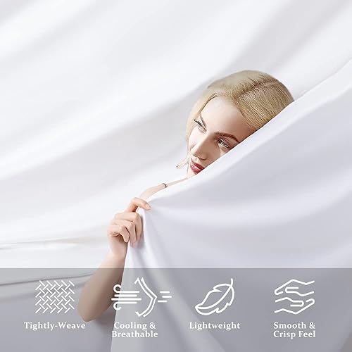 Miniatura 6 de SONORO KATE - Juego de sábanas de microfibra súper suave de 1800 hilos, lujosas sábanas egipcias para colchón de 18 a 24 pulgadas de profundidad,