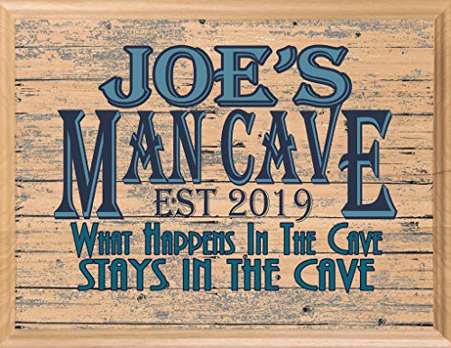 Man Cave Sign Custom Personalized Name - Wood Wall Art Décor Gift
