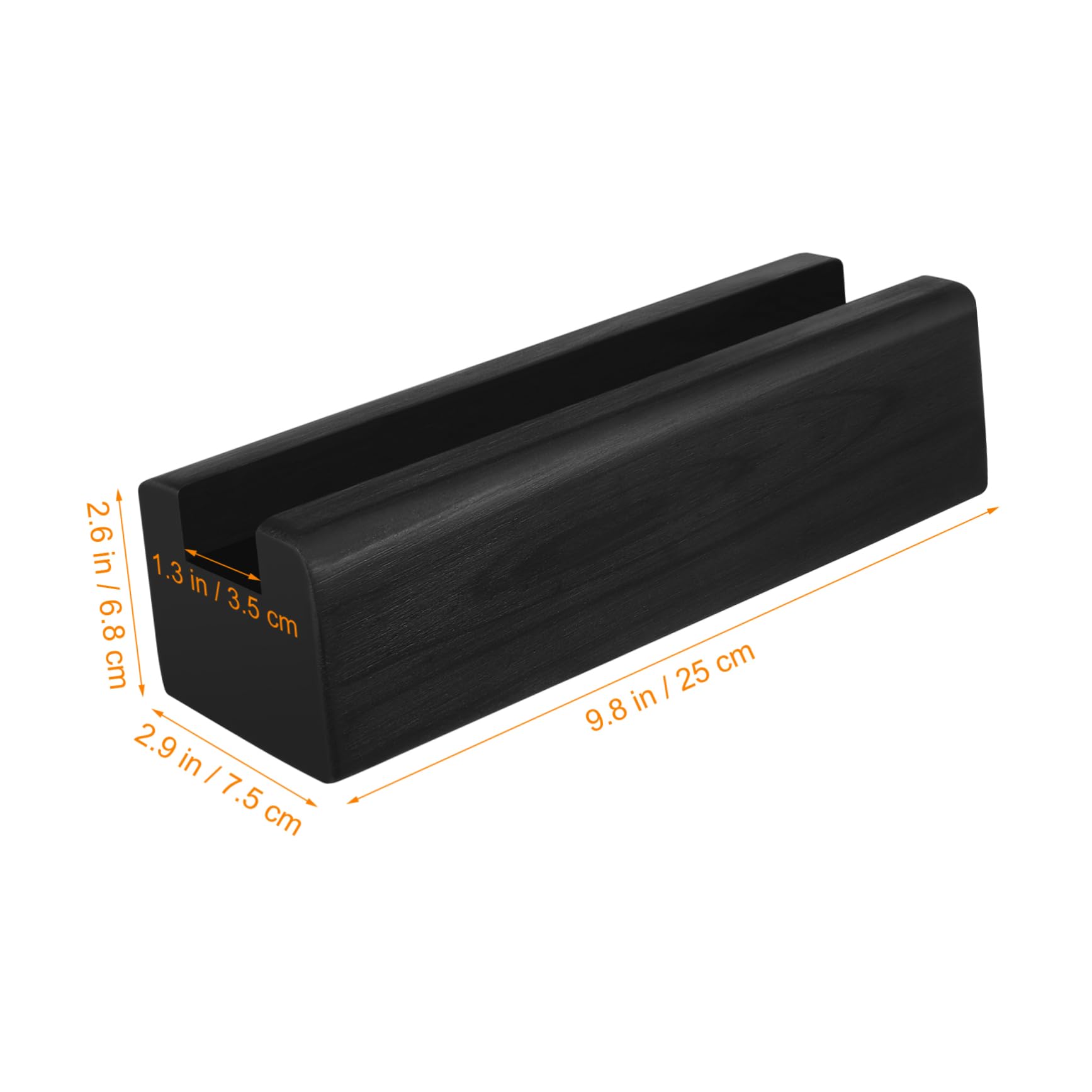 Soporte Diseño Simple y Decorativo de Madera para Espejo Antideslizante Base Fija de Madera Negra Adecuado para Supermercado o Estudio