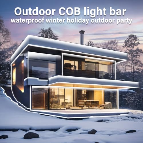 Letianpai 100FT COB OUTDOOR LED STRIP LIGHTS Waterproof 6500K,Dimmable Bright White,Ip68 Outside Led Light Strips Waterproof With Bluetooth App Remote Control,Music Sync Exterior Led Rope Lights thumb #5