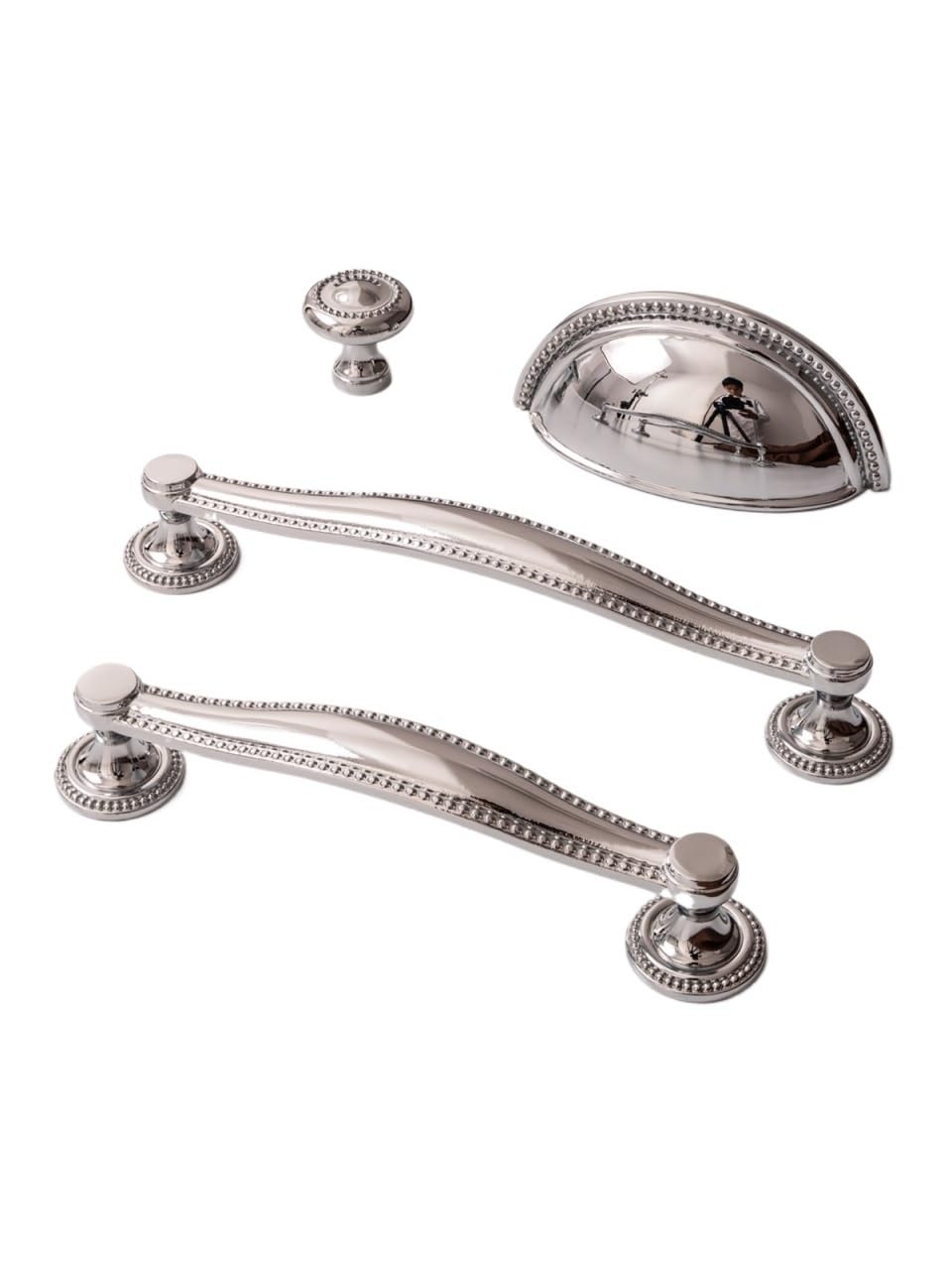 IRFHDCX Cupboard Handles Brass Cabinet Handle Chrome Silver Kitchen Pull Wardrobe Dresser Drawer Knob Furniture Hardware(Knob-30mm)