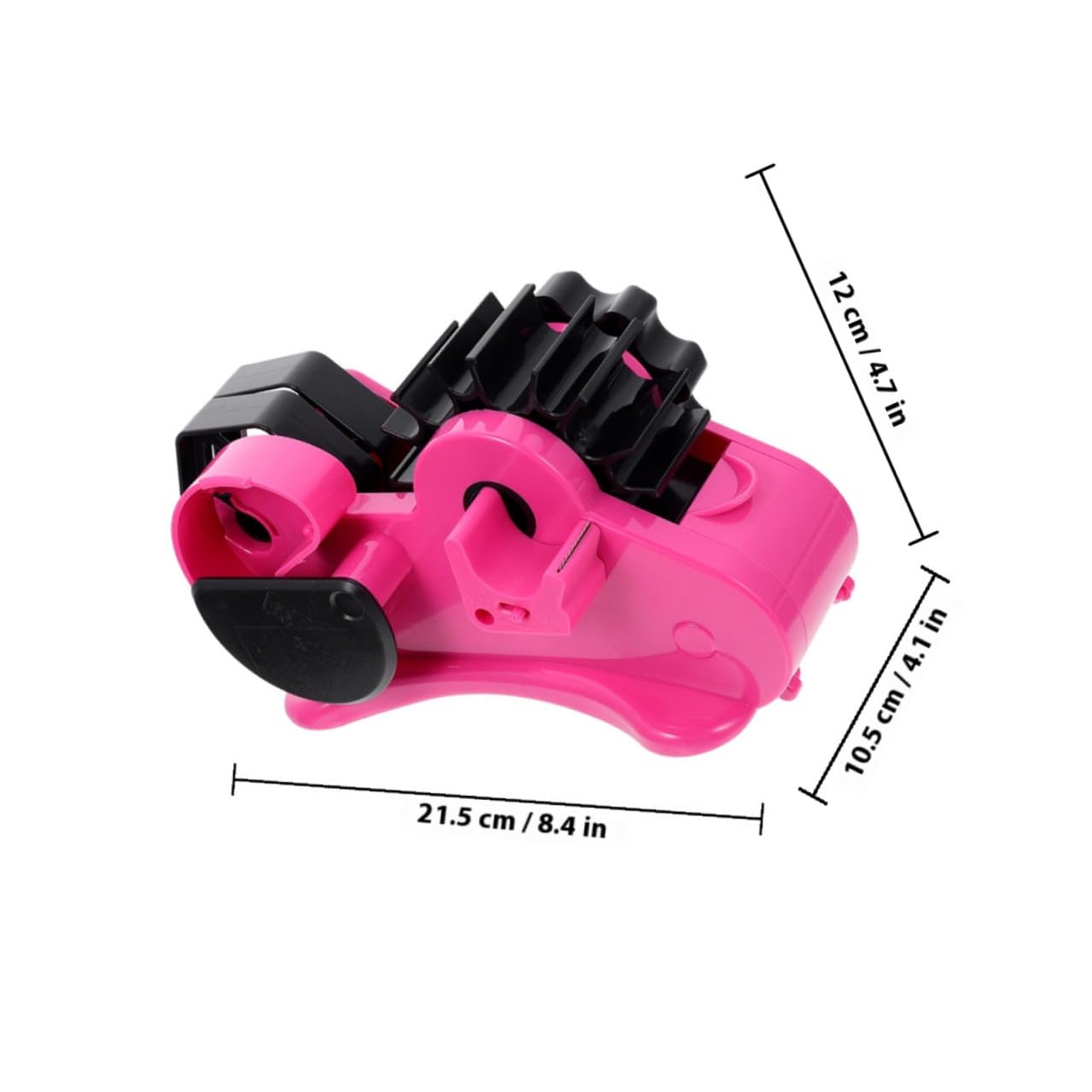 BESTonZON Dévidoir de Ruban Adhésif Semi-automatique 46 Mm Multi-rouleaux en Plastique Rose Outil de Coupe pour Bureau Maison École