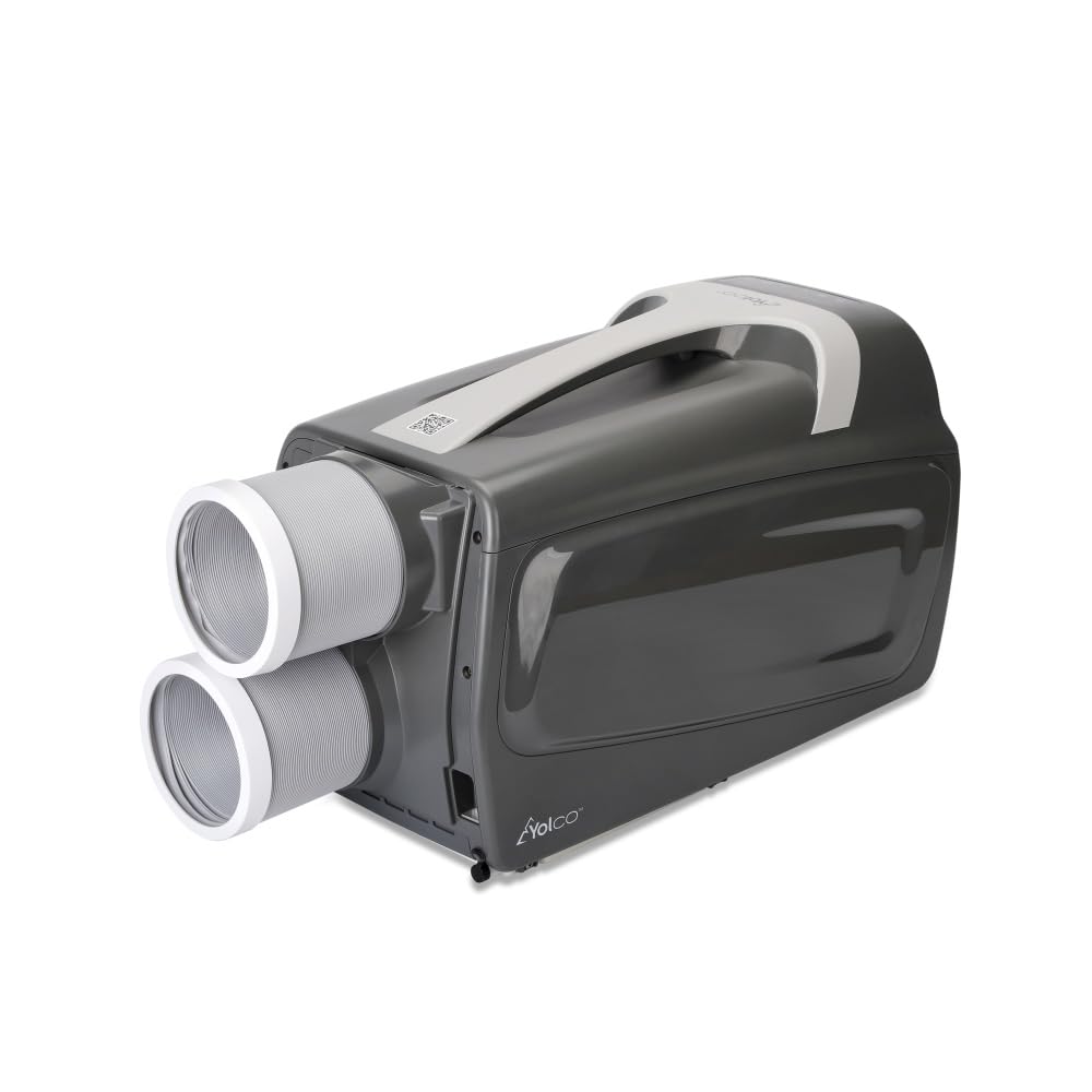 Yolco Mobile Klimaanlage 1000 W, 4-10 m², mit 2 Schläuchen | Mobiles Klimagerät, Monoblock Klimaanlage, 17-30 °C, 46/42 dB(A), 180/140 m³/h, Bluetooth 5.0, R290