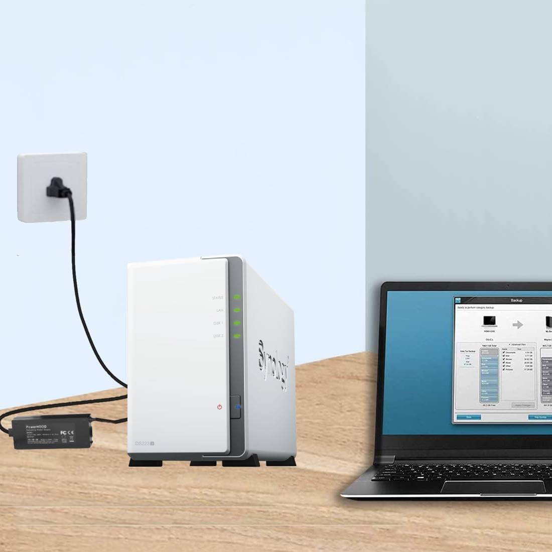 Synology DS223j NAS 本体 + 電源アダプター Nas,synology,電源用の純正APD-ACアダプター,電源12v,2.5a,30w,DA