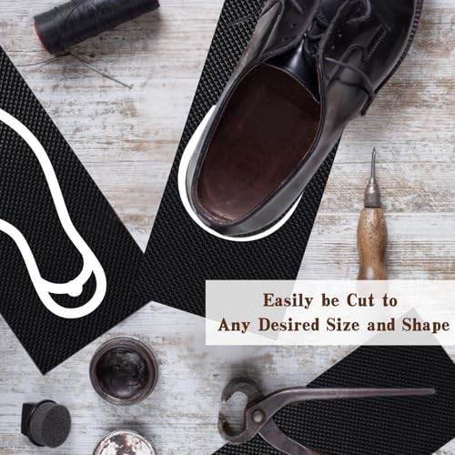 Image of EACOZY Shoe Sole Repair, Rubber Sheet Bottom Soles for Shoes Boots, 5 /32 inch Thick, Black