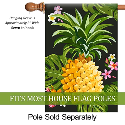 Texupday Tropical Pineapple Double Sided Summer Garden Flag Floral Outdoor Yard Flag 28" X 40" #TOP1