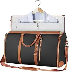 Bolsa Mala de Viagem Amidila Conversível 2 em 1 Para Transporte de Roupas Multifuncional Impermeável Cor Preto