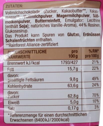 Gut & Günstig Schoko Rosinen 18er Pack 18 x 200g
