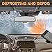 Riloer 2 in 1 Car Heater Cooler Fan, 12V 150W Auto Windshield Dryer Defogger Defroster with Bracket and 3 Vents, Windscreen Warmer Frost Removing Vehicle Heater