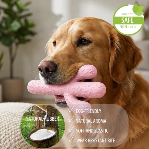 Image of MewaJump Dog Chew Toys, Tough Rubber Dog Toys for Aggressive Chewers