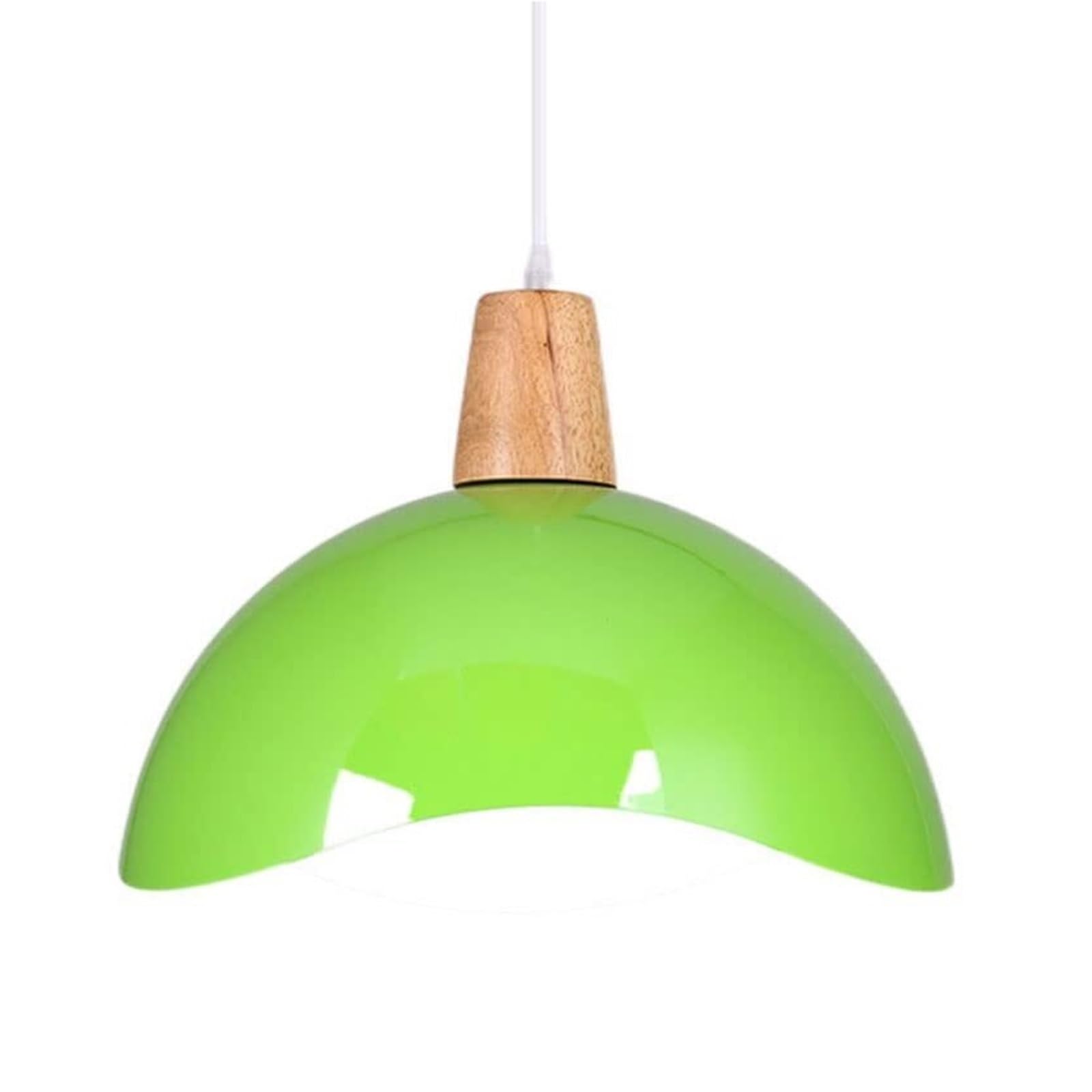 KHUKHU Creative Metal Lampshade Industrial Chandelier Nordic Corridor Decor Ceiling Light E27/E26 Base,Living Room Ceiling Pendant Light for Restaurant Bar Bedroom Bedside(A Green)