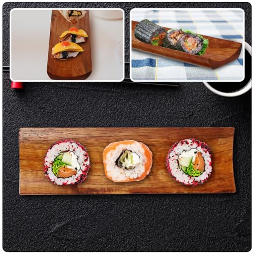 Platos para servir sushi madera 2 piezas CALLARON miniatura 7