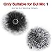 FONDFRAMORY Microphone Windscreen for DJI Mic, Furry Wind Muff Pop Filter Compatible with DJI Wireless Lavalier Mic, Fur Microphone Cover Sound Insulation (2 Pieces)