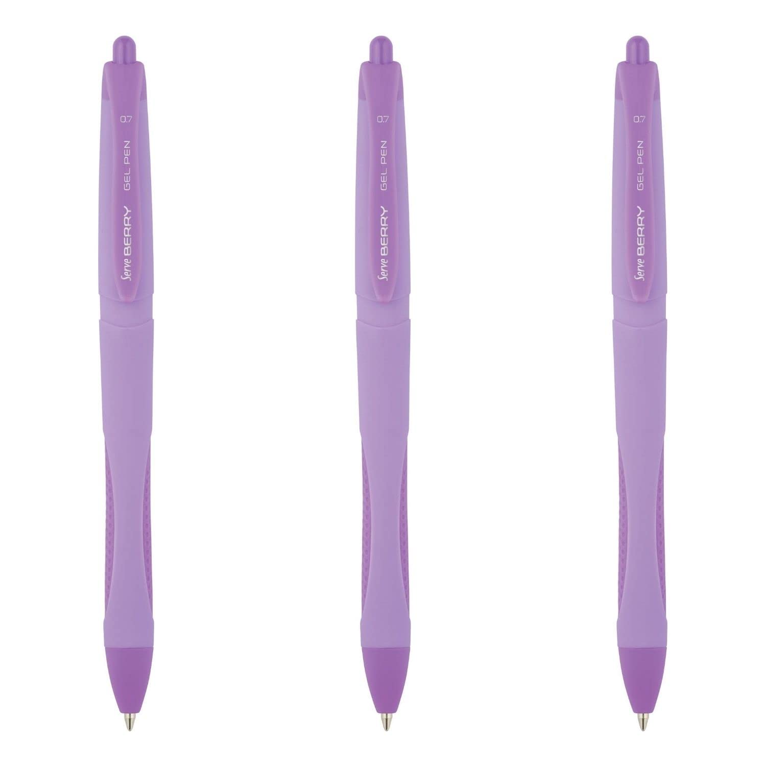 SERVE BERRY JEL KALEM 07MM PASTEL LAVANTA 3LÜ SET