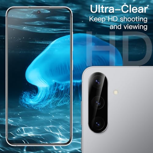 Image of JETech Screen Protector for Galaxy S25, with Camera Lens Protector, 2+2Pack