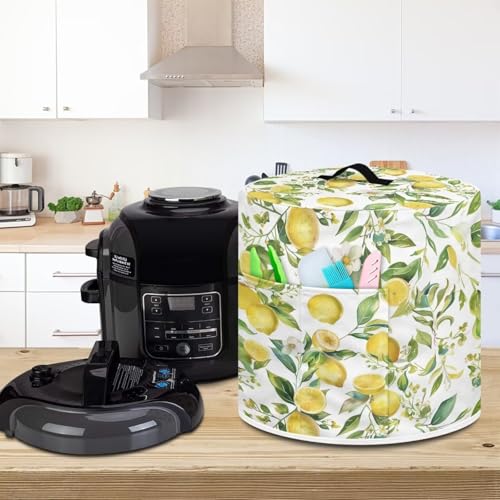 Image of 3-Quart Air Fryer Cover - Yellow Lemon Dustproof Protector | Fits Instant Pot, Rice Cooker | Casual Kitchen Decor | Holiday Gifts