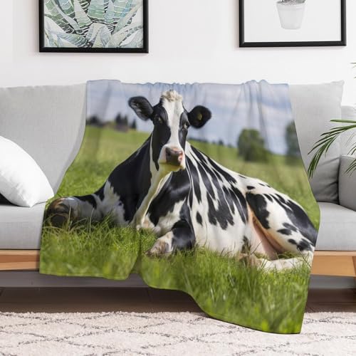 Couverture canapé vache flannel plaid doux pour cocooning - 3
