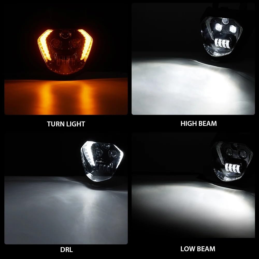 Antibrouillards Longue portée Phare de moto Convient pour MT07, FZ07 2014, 2015, 2016, 2017, DRL, 110W, 12v, LED