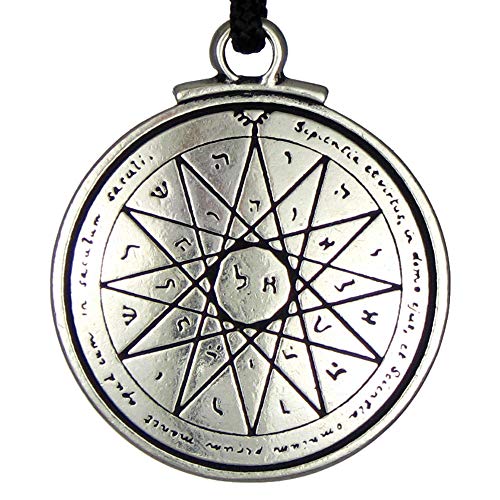 Pewter Key of Solomon Talisman of Wisdom Pentacle Pendant