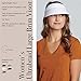 San Diego Hat Company Signature Women's Ultrabraid Large 3.5” Brim Visor with Ribbon Binding & Sweatband, Sun Hats for Women, White