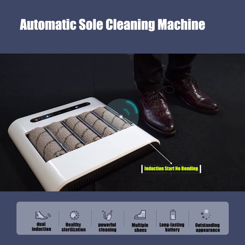 Máquina de limpieza automática de suela cepillo recargable para zapatos, limpiador de zapatos sin agua, para el hogar, hotel, centro de ventas, pulidor de zapatos 260 grados, limpiador automático de
