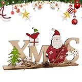 Weihnachtliche Tischdekoration,Mittelpunkt-Schild mit Weihnachtsmann und - Weihnachtliche Dekoration - für Winterferien Küche Badezimmer Schlafzimmer Büro Kollegen