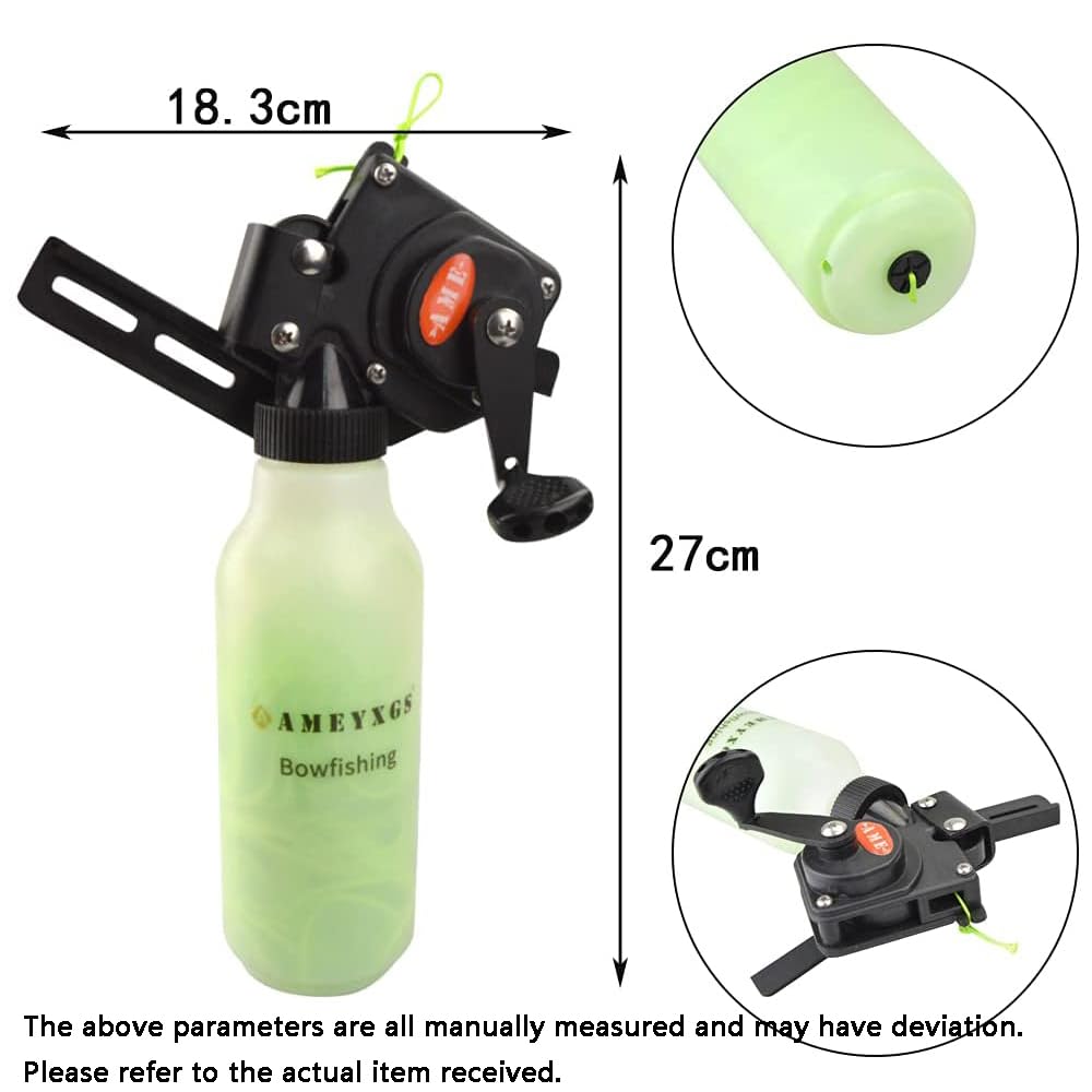Kit Completo de Pesca con Arco con Flechas y reposaflechas – Cuerda de 40 m | 6 flechas macizas de fibra de vidrio, montaje sencillo, compatible con arcos compuestos y arcos recurvos para pesca con arco
