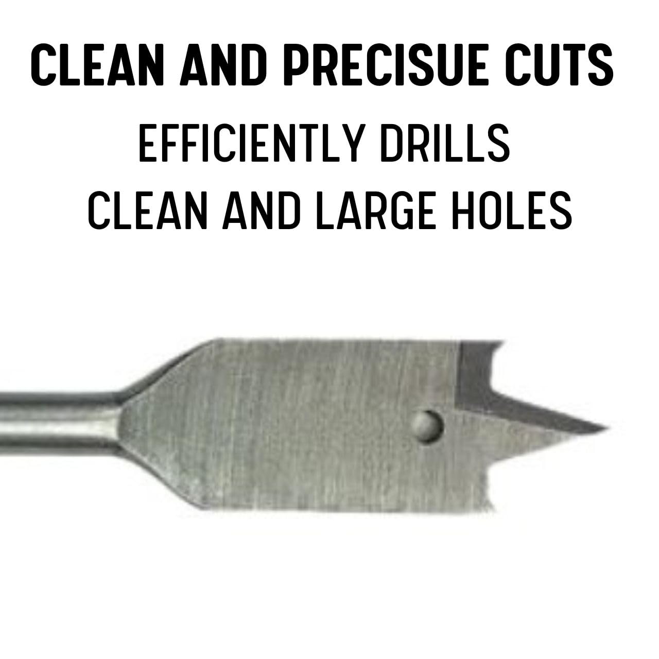 Broca América DMS Pala Bit (3/8 " – 1 – 1/2") de acero al carbono Acabado Pulido, remo Bit para Madera
